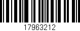 Código de barras (EAN, GTIN, SKU, ISBN): '17963212'