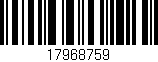 Código de barras (EAN, GTIN, SKU, ISBN): '17968759'