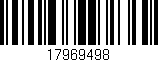 Código de barras (EAN, GTIN, SKU, ISBN): '17969498'