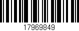 Código de barras (EAN, GTIN, SKU, ISBN): '17969849'