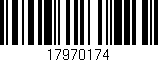 Código de barras (EAN, GTIN, SKU, ISBN): '17970174'