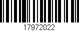 Código de barras (EAN, GTIN, SKU, ISBN): '17972022'