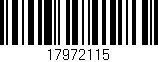 Código de barras (EAN, GTIN, SKU, ISBN): '17972115'