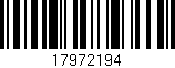 Código de barras (EAN, GTIN, SKU, ISBN): '17972194'