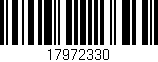 Código de barras (EAN, GTIN, SKU, ISBN): '17972330'