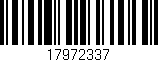 Código de barras (EAN, GTIN, SKU, ISBN): '17972337'