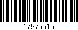 Código de barras (EAN, GTIN, SKU, ISBN): '17975515'