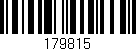 Código de barras (EAN, GTIN, SKU, ISBN): '179815'