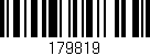 Código de barras (EAN, GTIN, SKU, ISBN): '179819'