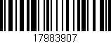 Código de barras (EAN, GTIN, SKU, ISBN): '17983907'