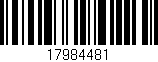 Código de barras (EAN, GTIN, SKU, ISBN): '17984481'