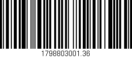Código de barras (EAN, GTIN, SKU, ISBN): '1798803001.36'
