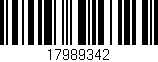 Código de barras (EAN, GTIN, SKU, ISBN): '17989342'