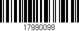 Código de barras (EAN, GTIN, SKU, ISBN): '17990098'
