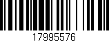 Código de barras (EAN, GTIN, SKU, ISBN): '17995576'