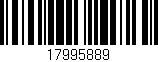 Código de barras (EAN, GTIN, SKU, ISBN): '17995889'