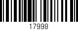 Código de barras (EAN, GTIN, SKU, ISBN): '17998'