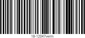 Código de barras (EAN, GTIN, SKU, ISBN): '18-12047verm'