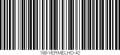 Código de barras (EAN, GTIN, SKU, ISBN): '180-VERMELHO-42'