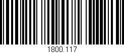 Código de barras (EAN, GTIN, SKU, ISBN): '1800.117'