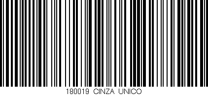 Código de barras (EAN, GTIN, SKU, ISBN): '180019/CINZA_UNICO'