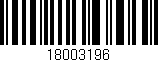 Código de barras (EAN, GTIN, SKU, ISBN): '18003196'