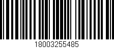 Código de barras (EAN, GTIN, SKU, ISBN): '18003255485'