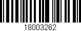 Código de barras (EAN, GTIN, SKU, ISBN): '18003262'