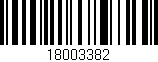 Código de barras (EAN, GTIN, SKU, ISBN): '18003382'