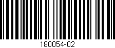 Código de barras (EAN, GTIN, SKU, ISBN): '180054-02'