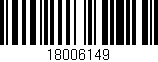 Código de barras (EAN, GTIN, SKU, ISBN): '18006149'