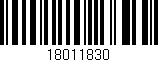 Código de barras (EAN, GTIN, SKU, ISBN): '18011830'