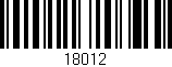 Código de barras (EAN, GTIN, SKU, ISBN): '18012'