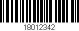 Código de barras (EAN, GTIN, SKU, ISBN): '18012342'