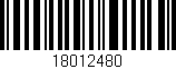 Código de barras (EAN, GTIN, SKU, ISBN): '18012480'