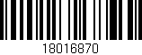 Código de barras (EAN, GTIN, SKU, ISBN): '18016870'