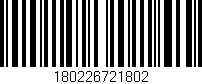 Código de barras (EAN, GTIN, SKU, ISBN): '180226721802'