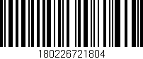 Código de barras (EAN, GTIN, SKU, ISBN): '180226721804'