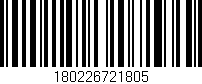 Código de barras (EAN, GTIN, SKU, ISBN): '180226721805'