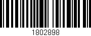 Código de barras (EAN, GTIN, SKU, ISBN): '1802898'