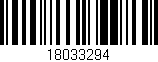 Código de barras (EAN, GTIN, SKU, ISBN): '18033294'