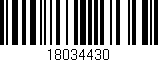 Código de barras (EAN, GTIN, SKU, ISBN): '18034430'