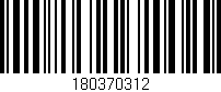 Código de barras (EAN, GTIN, SKU, ISBN): '180370312'