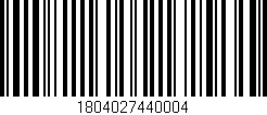 Código de barras (EAN, GTIN, SKU, ISBN): '1804027440004'