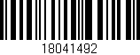 Código de barras (EAN, GTIN, SKU, ISBN): '18041492'