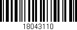 Código de barras (EAN, GTIN, SKU, ISBN): '18043110'
