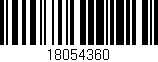 Código de barras (EAN, GTIN, SKU, ISBN): '18054360'