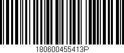 Código de barras (EAN, GTIN, SKU, ISBN): '180600455413P'