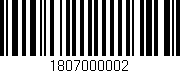 Código de barras (EAN, GTIN, SKU, ISBN): '1807000002'