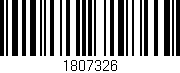 Código de barras (EAN, GTIN, SKU, ISBN): '1807326'